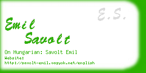 emil savolt business card